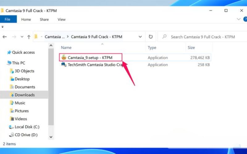 mở file camtasia