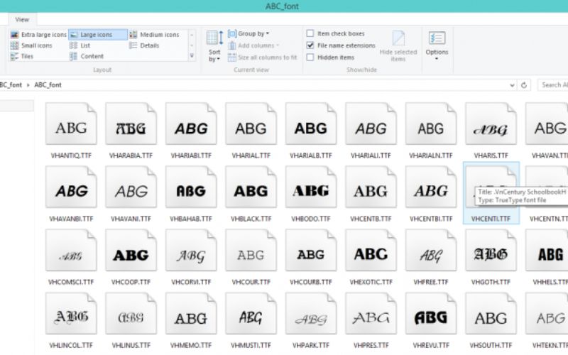 các nhóm font tiếng việt