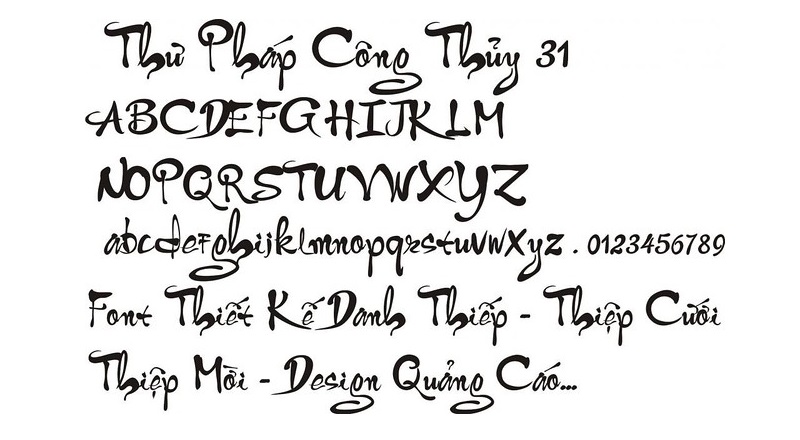 font thư pháp việt hóa là gì