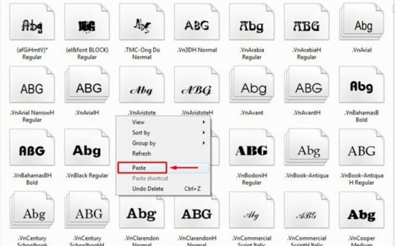lưu ý cài đặt font full tiếng việt