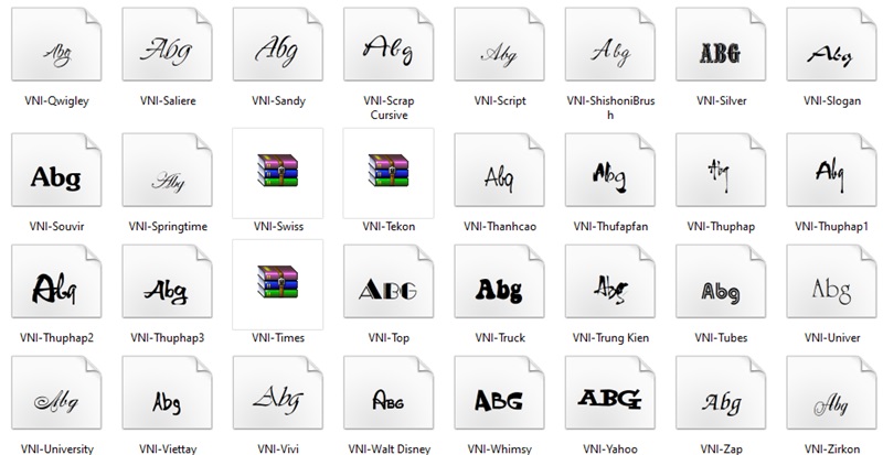 một số font thư pháp đẹp