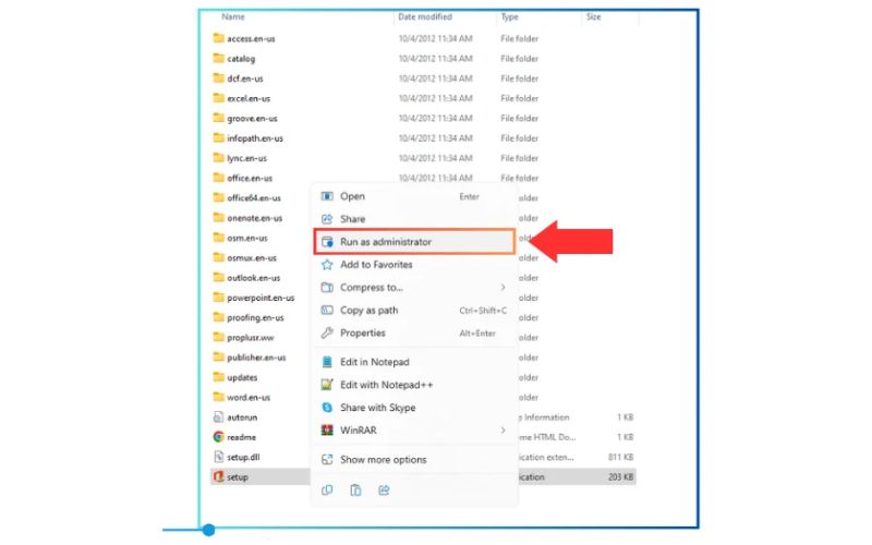 Giải nén và khởi chạy file cài đặt