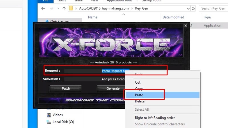 dán Request Code