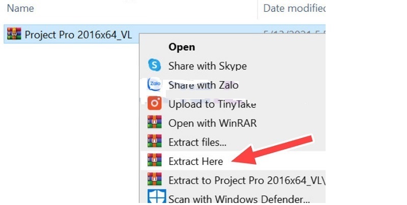 tải file cài đặt và giải nén