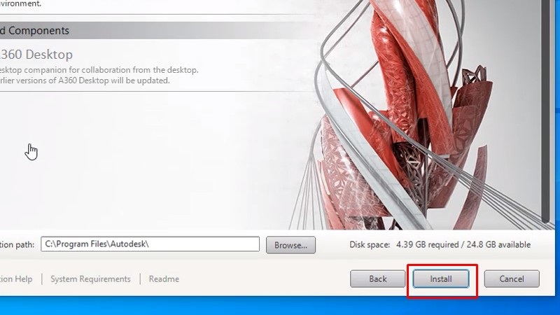 tiếp tục nhấn Install