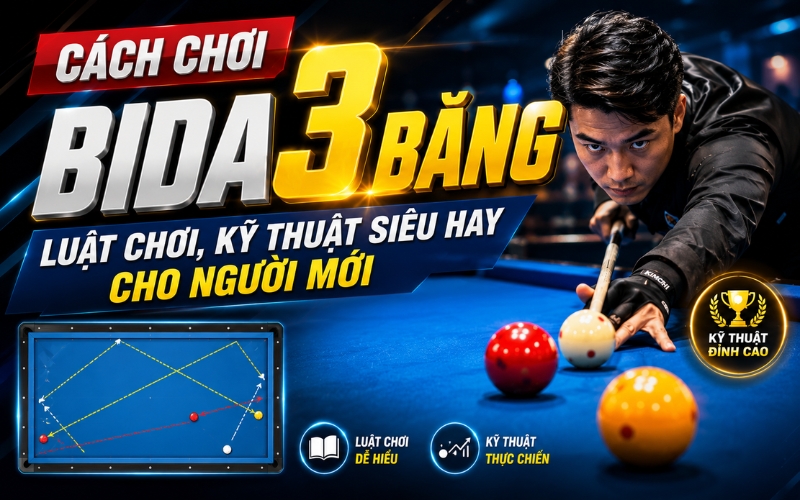 cách chơi bida 3 băng